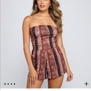 Bohemian Sleeveless Romper w/ pockets